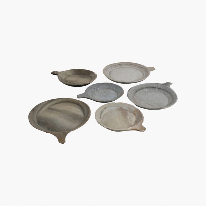 MARBLE BOWL WITH HANDLE UNIQUE 50-60 MARBLE BOWL WITH HANDLE UNIQUE 50-60